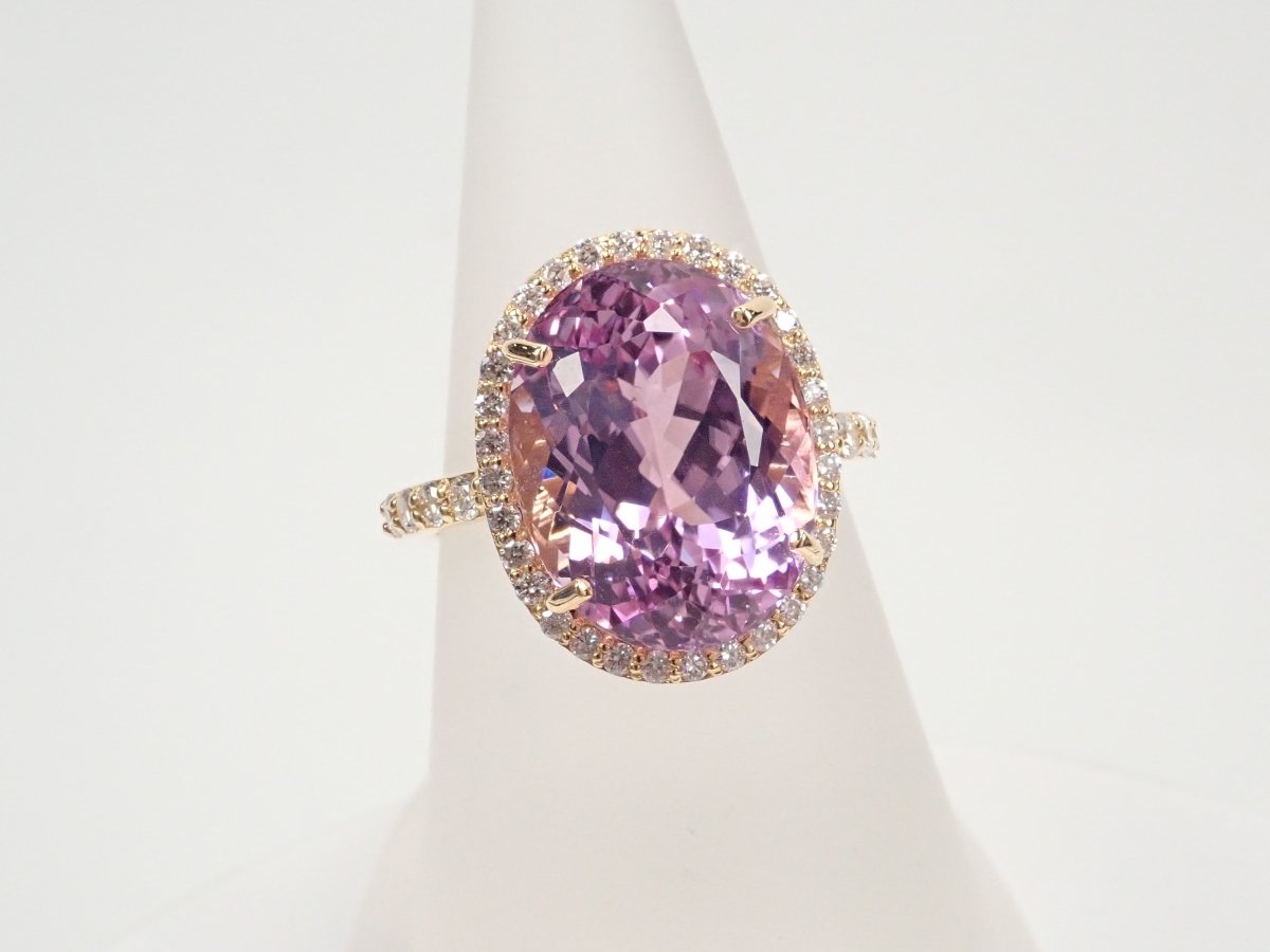 K18クンツァイト9.68ct リング - KARATZ STORE|カラッツSTORE