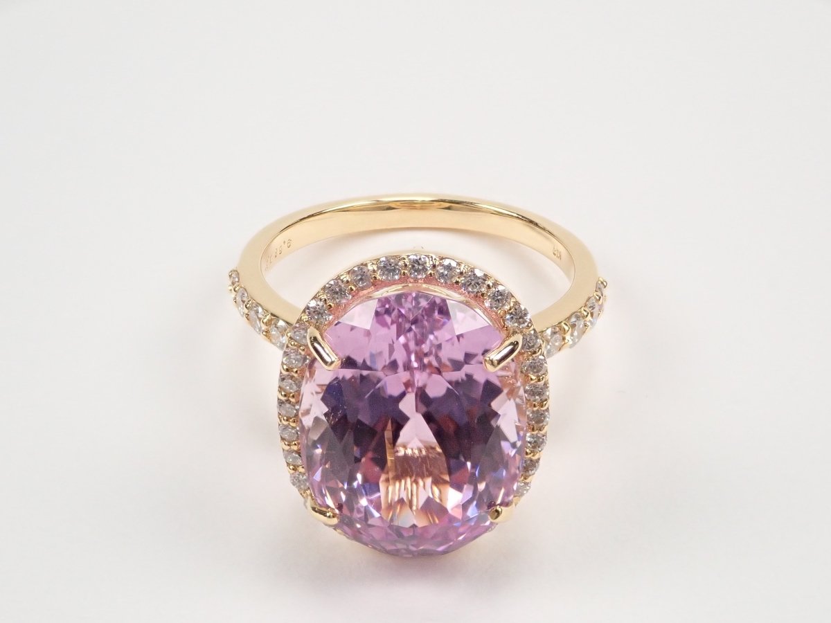 K18クンツァイト9.68ct リング - KARATZ STORE|カラッツSTORE