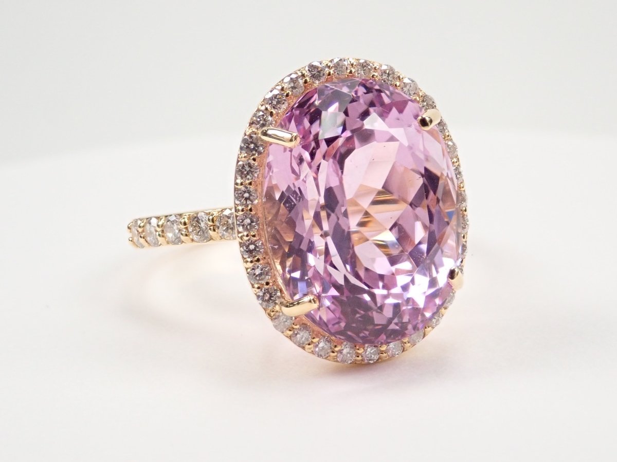K18クンツァイト9.68ct リング - KARATZ STORE|カラッツSTORE