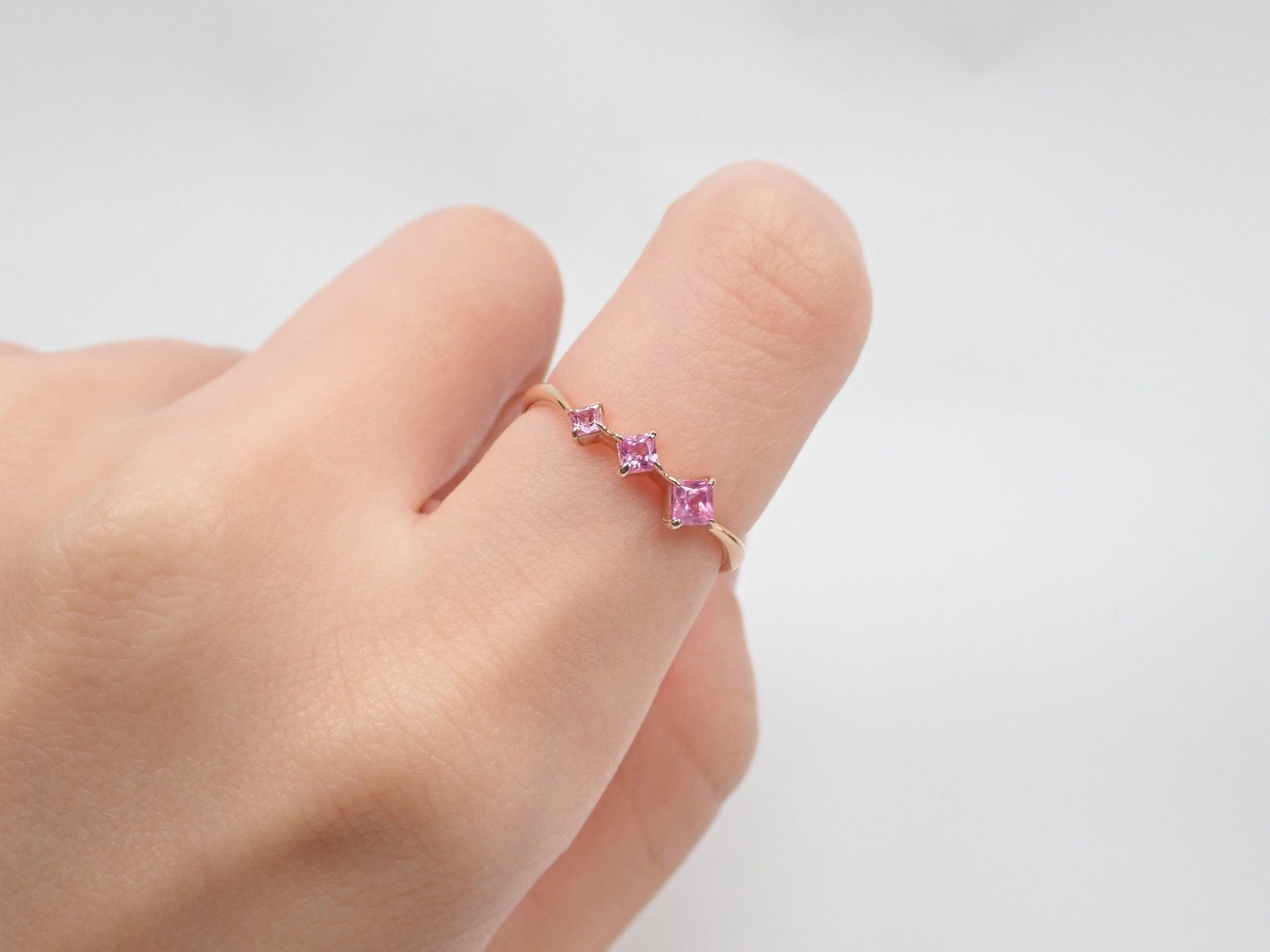 K18PGピンクサファイアリング - KARATZ STORE|カラッツSTORE