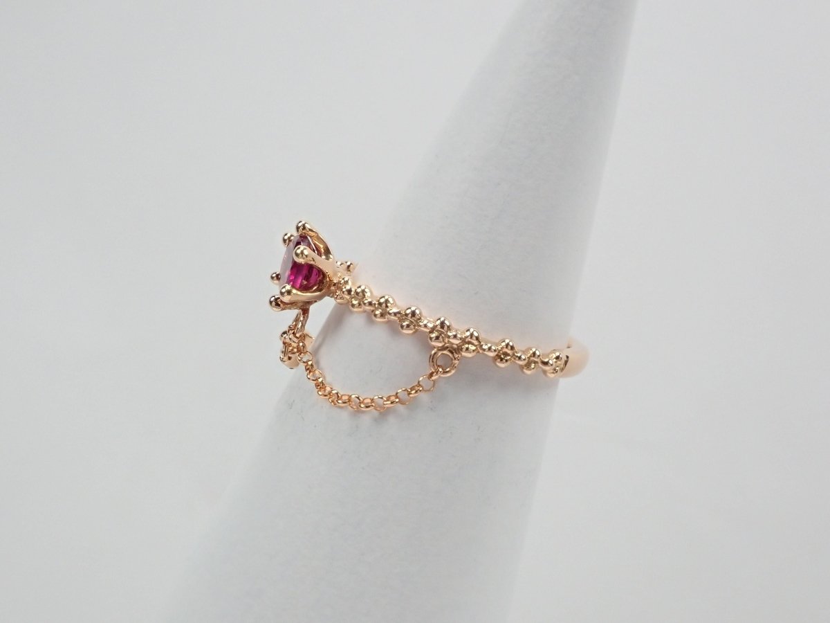 K18PGグレープガーネットピンキーリング - カラッツSTORE