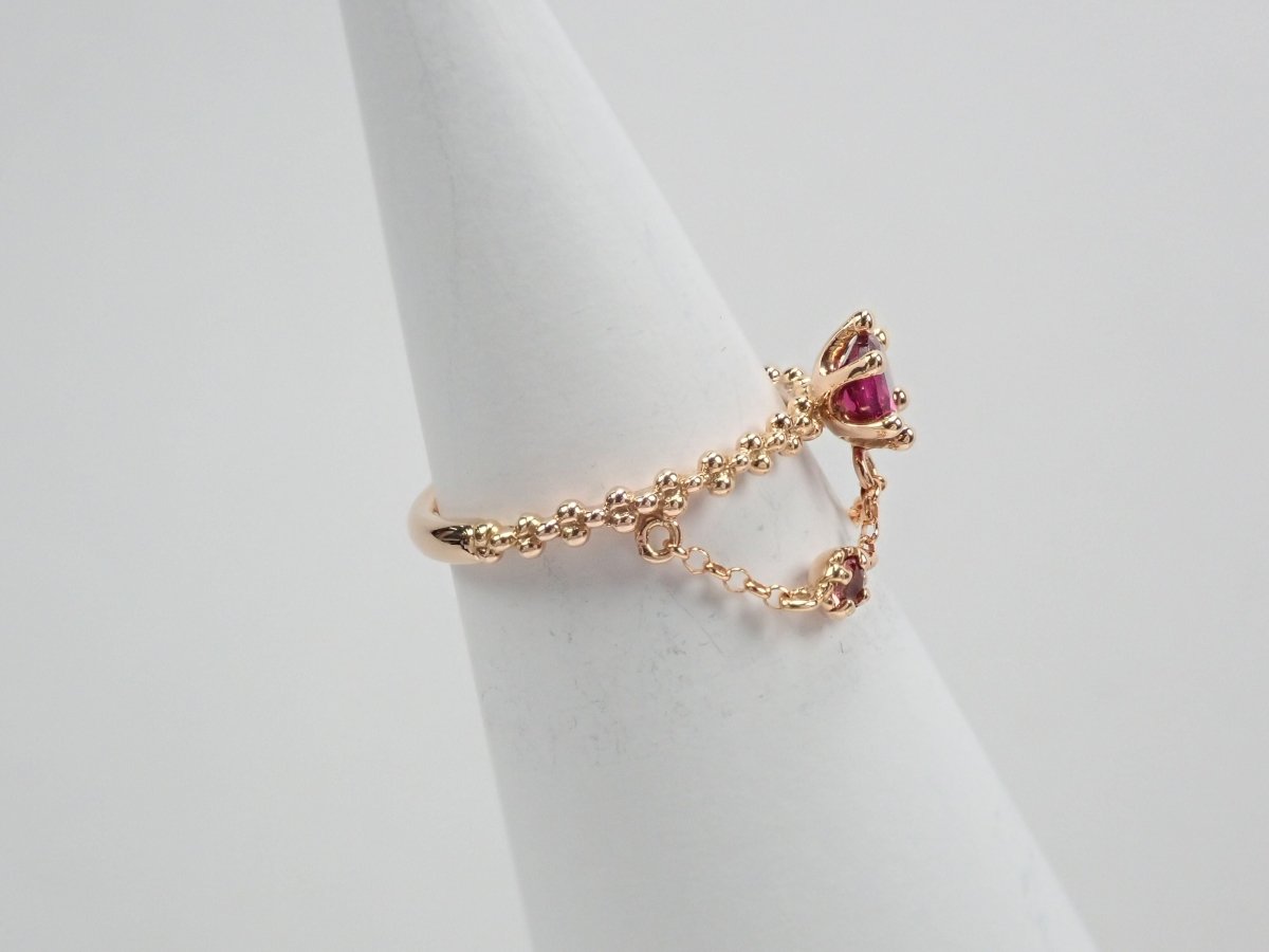 K18PGグレープガーネットピンキーリング - カラッツSTORE