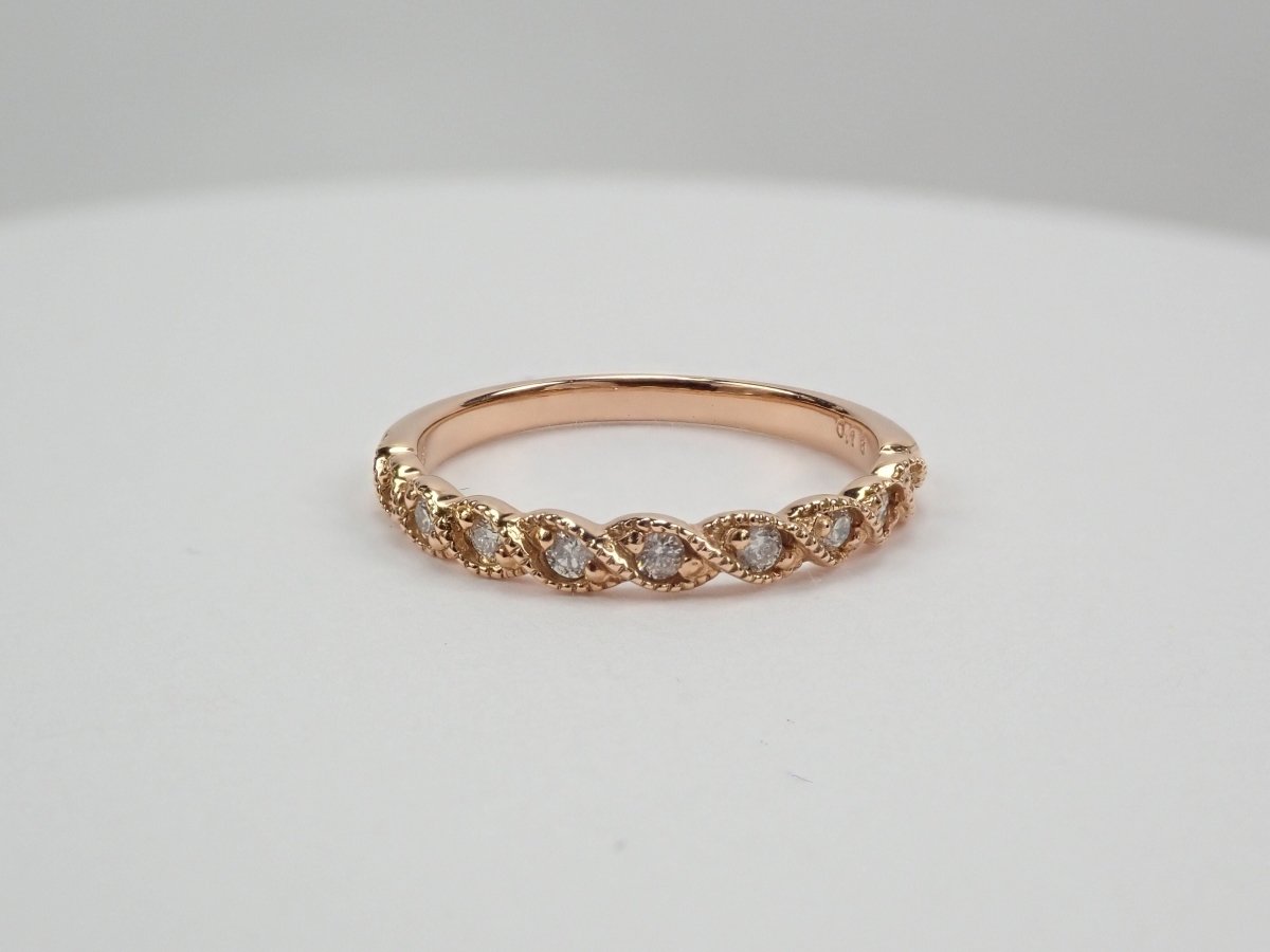 K18PGダイヤモンド0.13ct ピンキーリング - カラッツSTORE