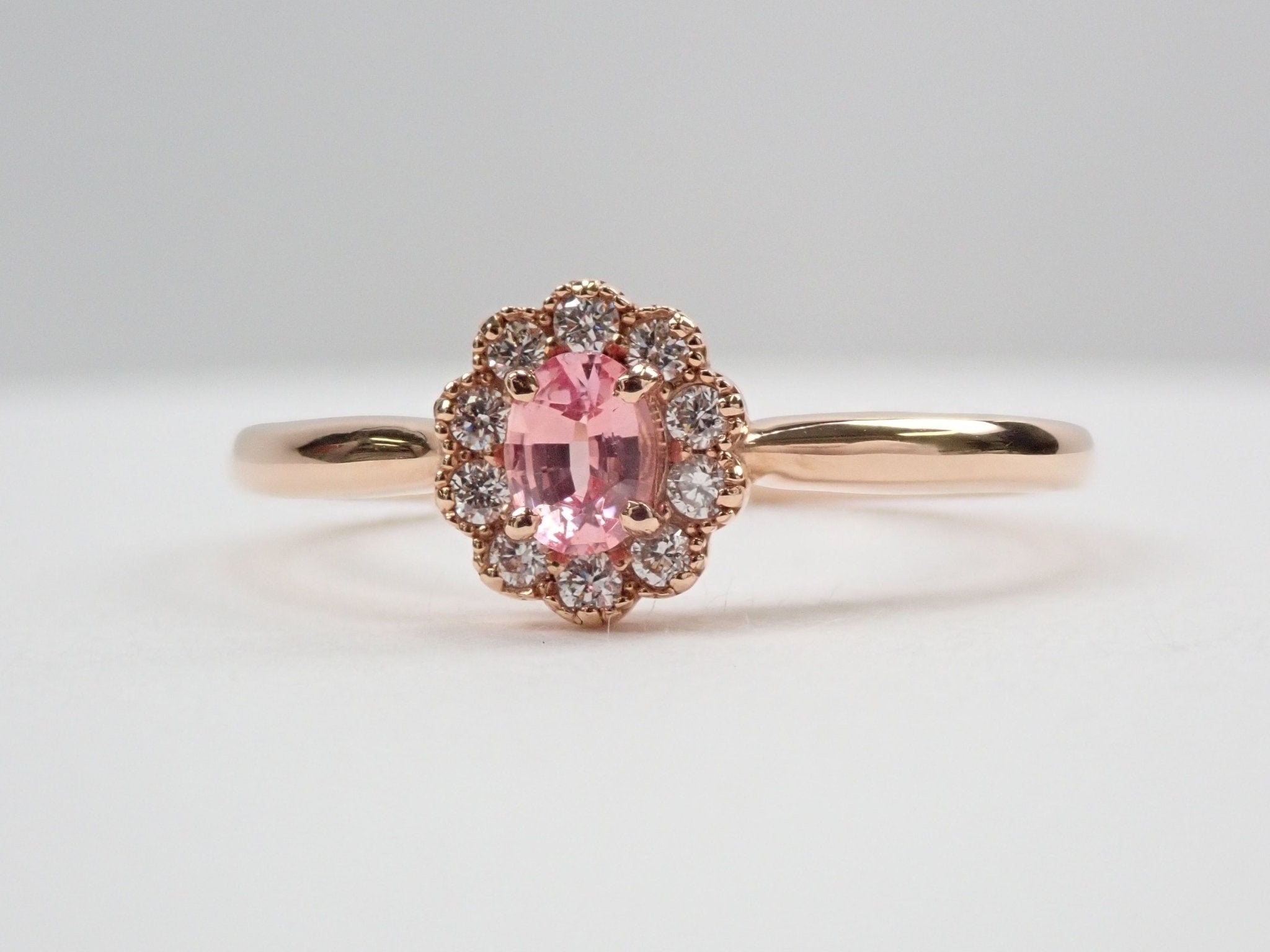 K18PGパパラチアサファイア0.189ct リング DGL付 - KARATZ STORE|カラッツSTORE