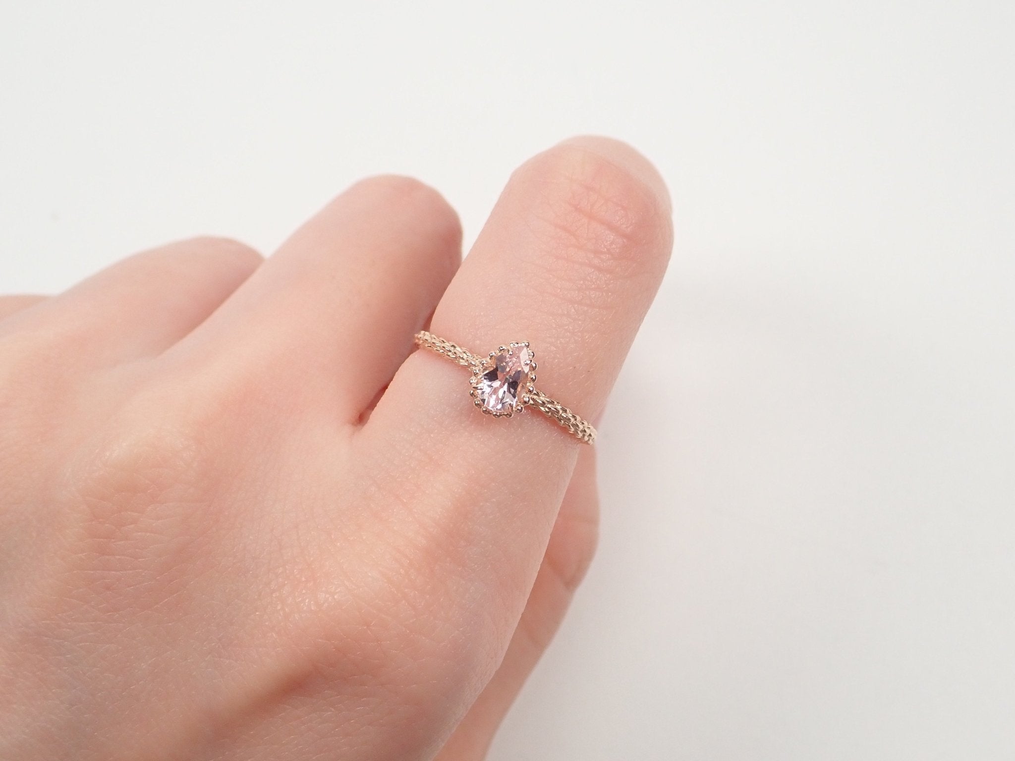 K18PGモルガナイト0.3ct リング - KARATZ STORE|カラッツSTORE