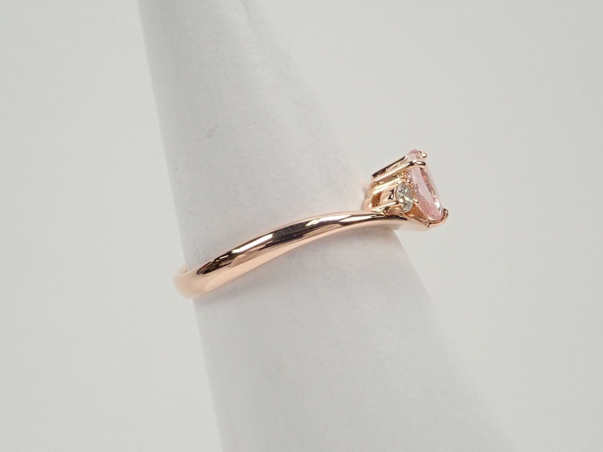 K18PGモルガナイト0.6ct・ダイヤモンドリング - KARATZ STORE|カラッツSTORE