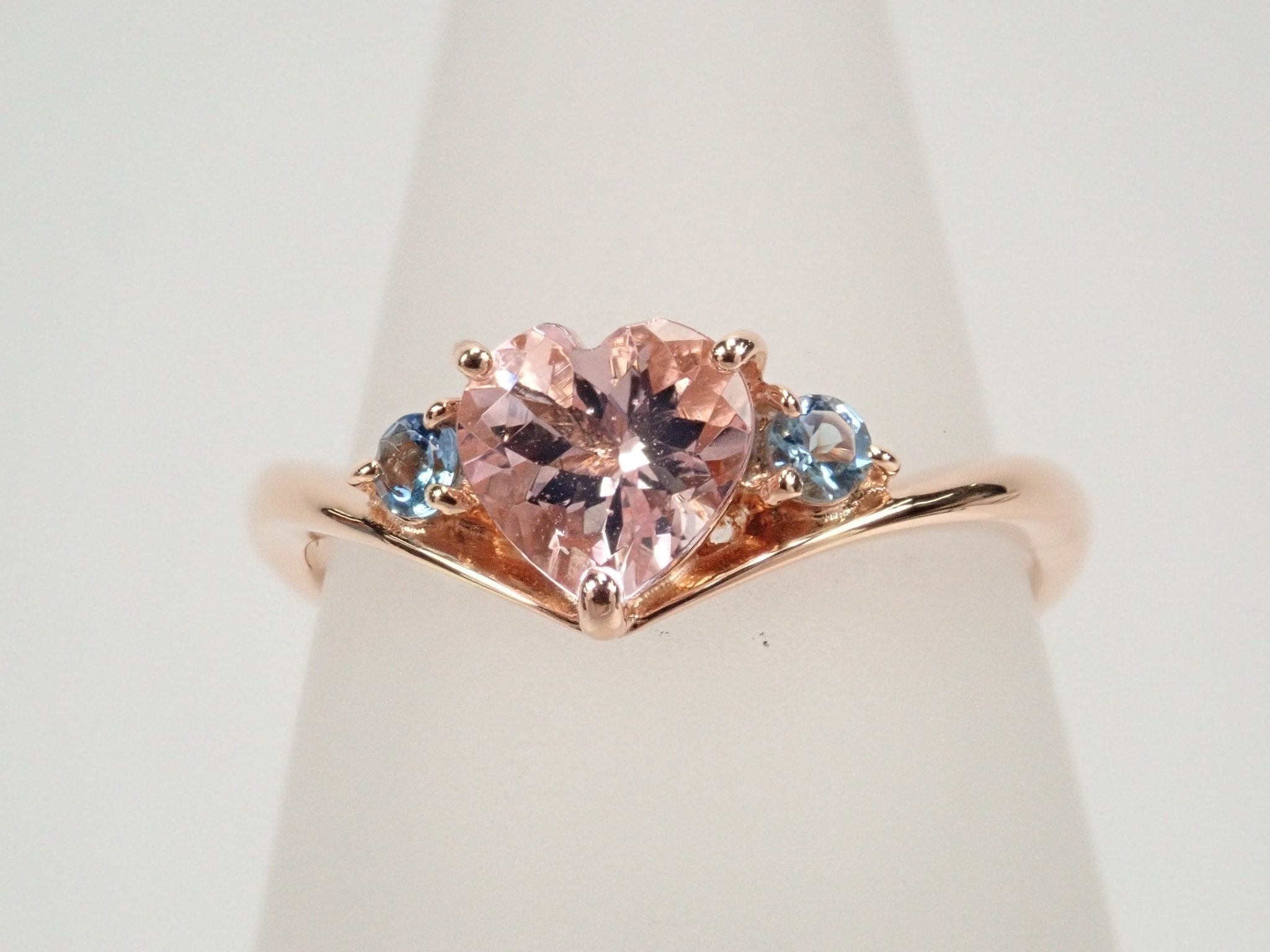K18PGモルガナイト0.6ct・アクアマリン リング - KARATZ STORE|カラッツSTORE