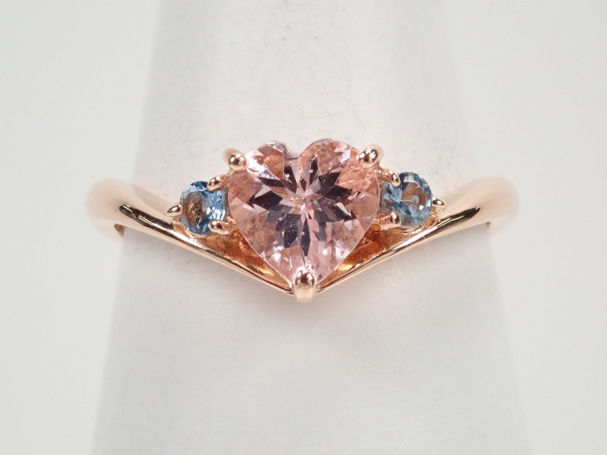 K18PGモルガナイト0.6ct・アクアマリン リング - KARATZ STORE|カラッツSTORE