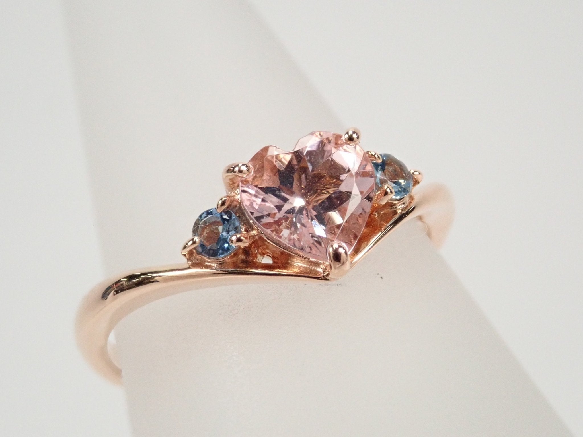 K18PGモルガナイト0.6ct・アクアマリン リング - KARATZ STORE|カラッツSTORE