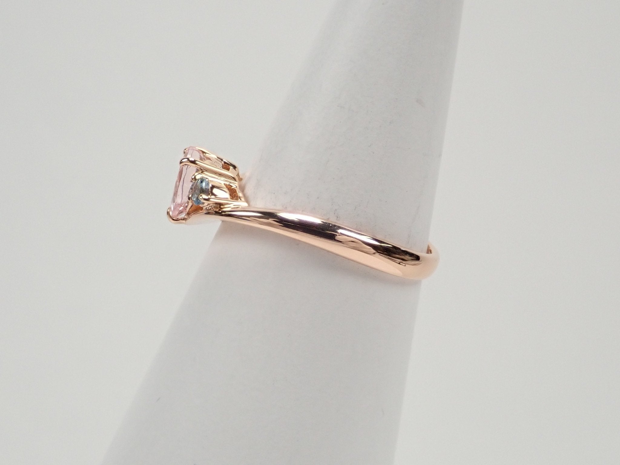 K18PGモルガナイト0.6ct・アクアマリン リング - KARATZ STORE|カラッツSTORE
