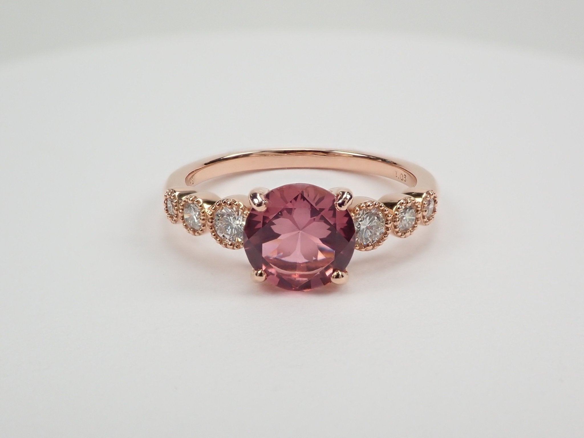 K18PGピンクトルマリン1.06ct リング(さくらインカット) - KARATZ STORE|カラッツSTORE