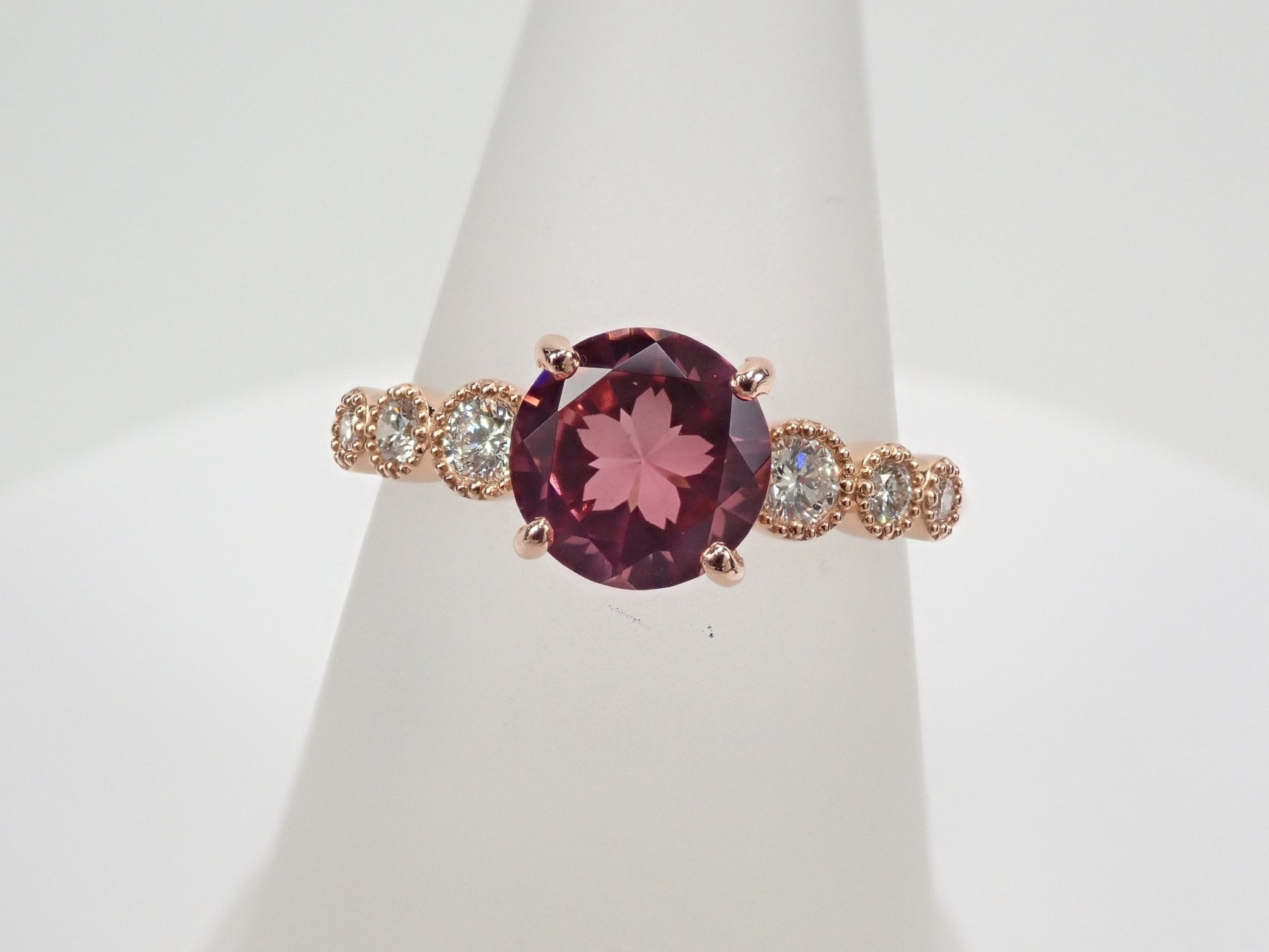K18PGピンクトルマリン1.06ct リング(さくらインカット) - KARATZ STORE|カラッツSTORE