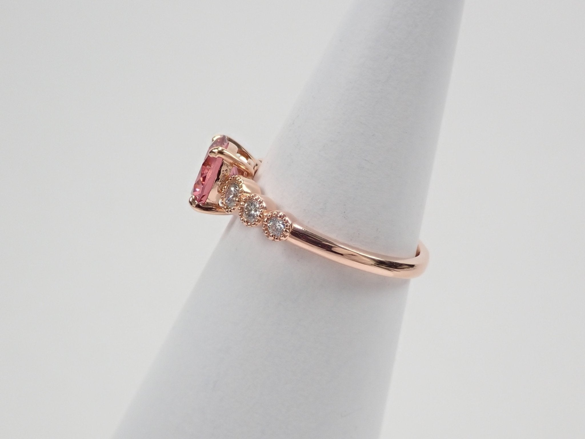 K18PGピンクトルマリン1.06ct リング(さくらインカット) - KARATZ STORE|カラッツSTORE