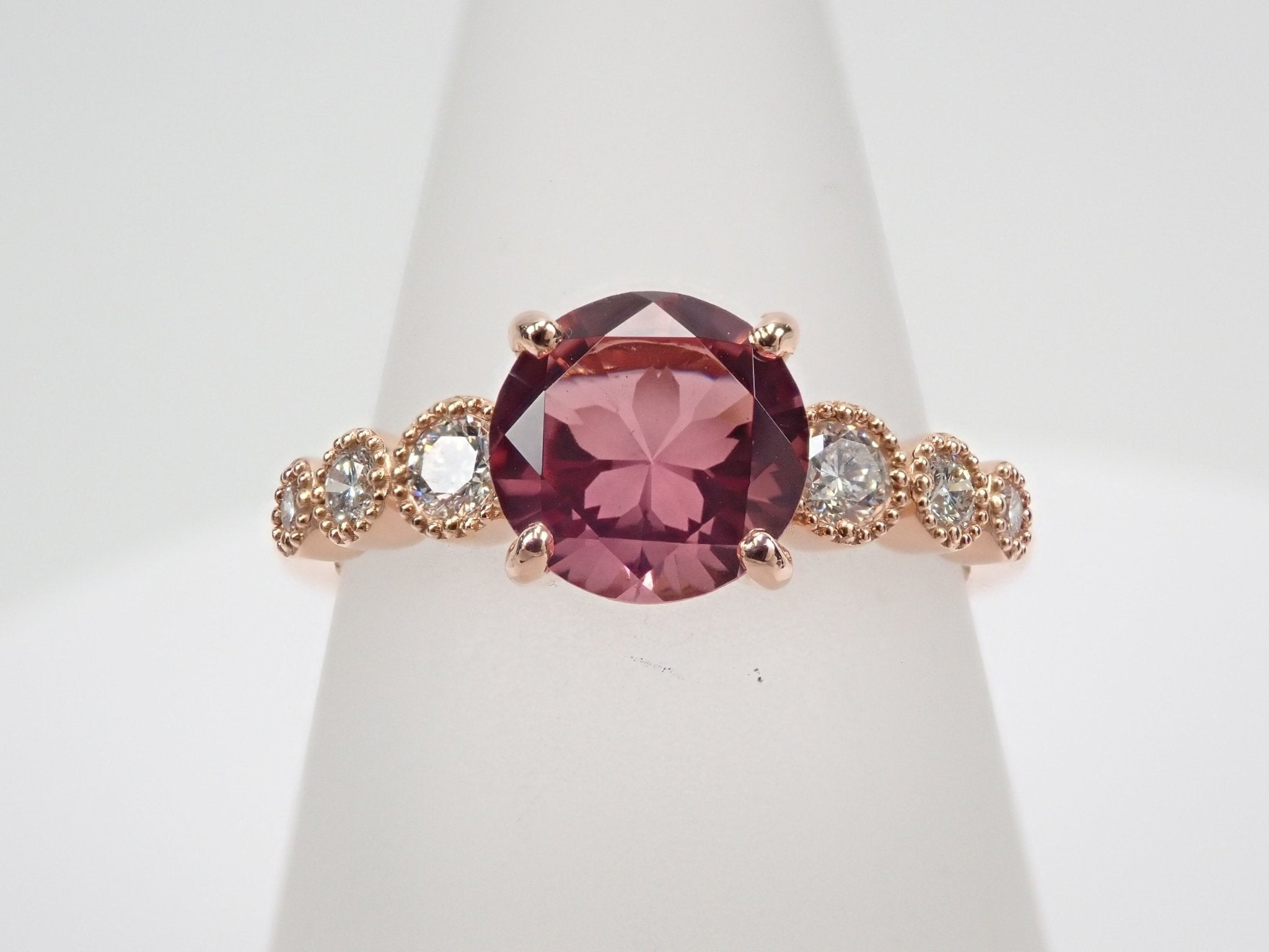 K18PGピンクトルマリン1.06ct リング(さくらインカット) - KARATZ STORE|カラッツSTORE
