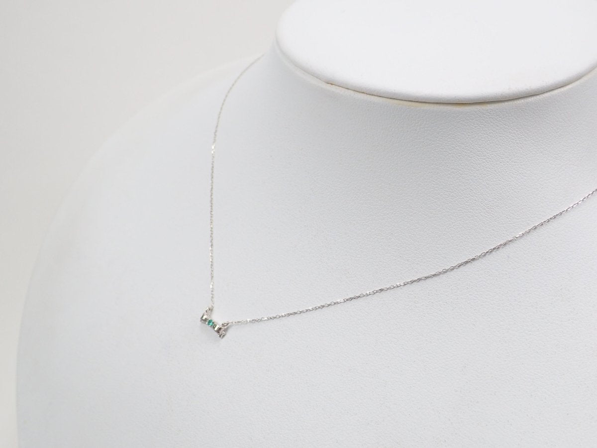 K18WGブラジル産パライバトルマリン0.01ct ペンダント(ネックレス) - カラッツSTORE
