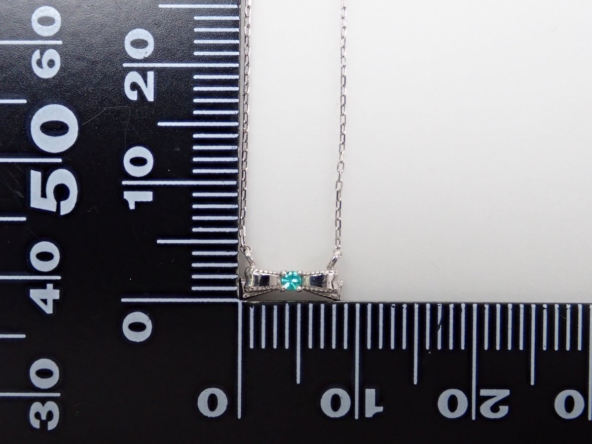 K18WGブラジル産パライバトルマリン0.01ct ペンダント(ネックレス) - カラッツSTORE