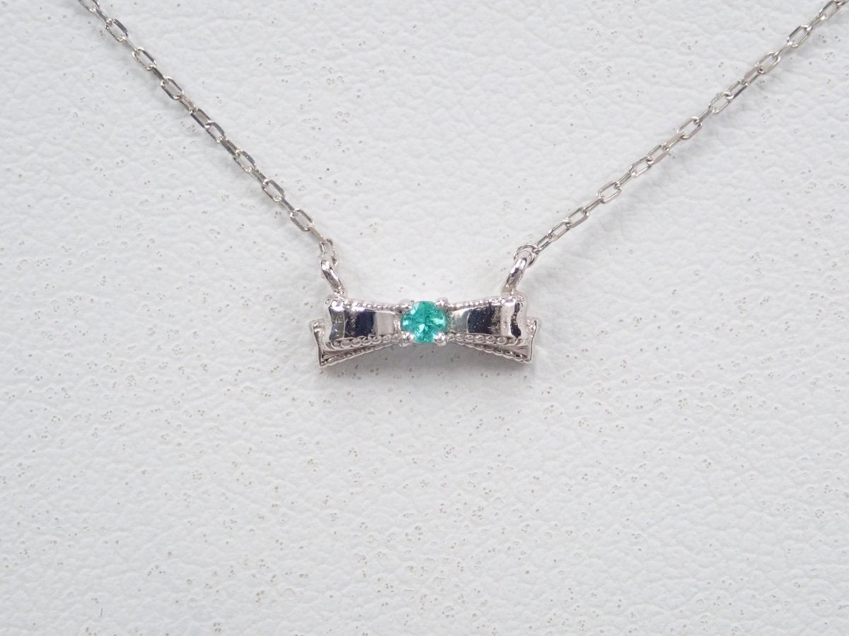 K18WGブラジル産パライバトルマリン0.01ct ペンダント(ネックレス) - カラッツSTORE