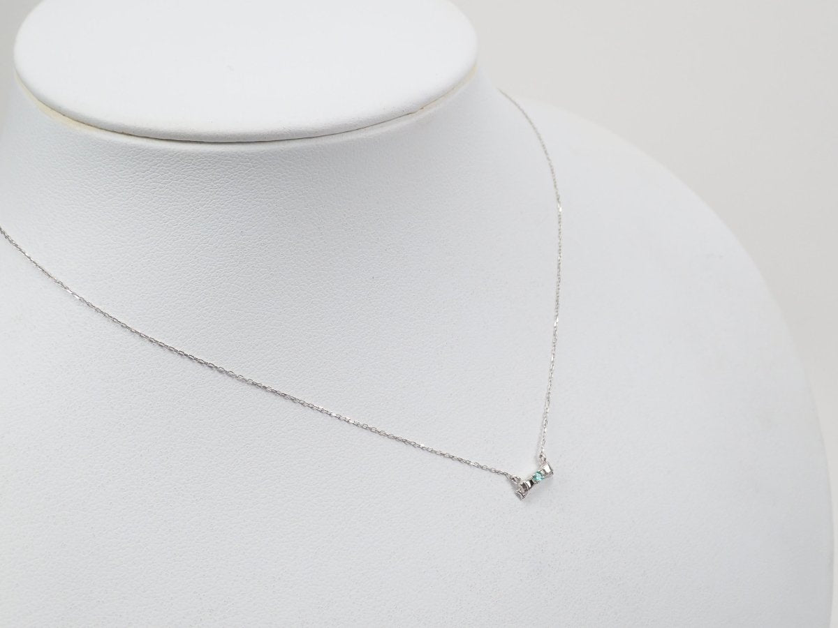 K18WGブラジル産パライバトルマリン0.01ct ペンダント(ネックレス) - カラッツSTORE