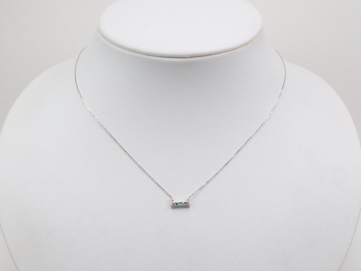 K18WGブラジル産パライバトルマリン0.01ct ペンダント(ネックレス) - カラッツSTORE