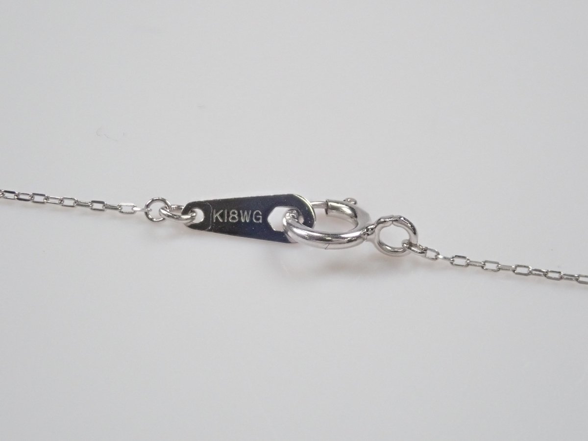 K18WGパライバトルマリン0.08ct ペンダント(ネックレス) - カラッツSTORE