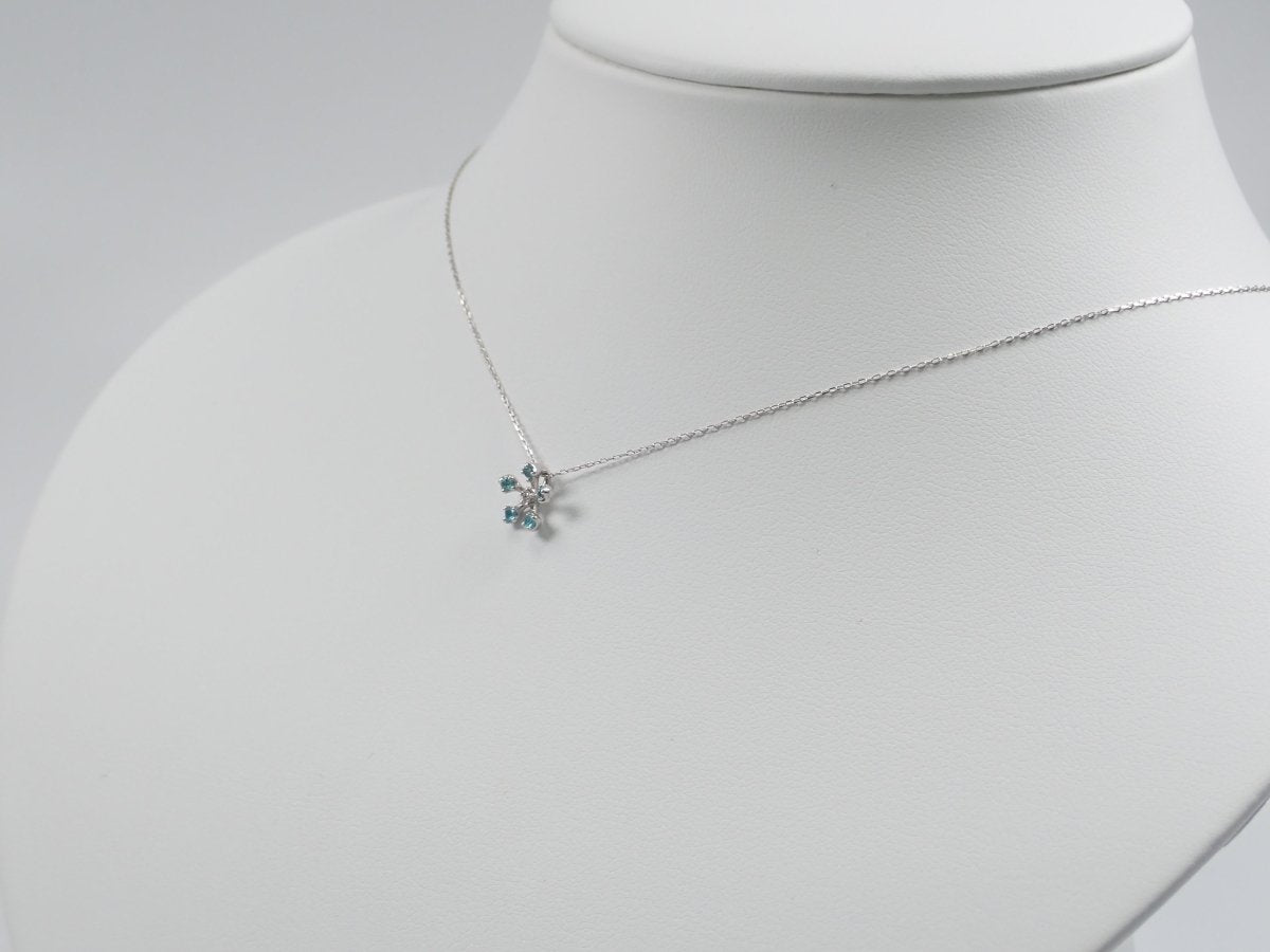 K18WGパライバトルマリン0.08ct ペンダント(ネックレス) - カラッツSTORE