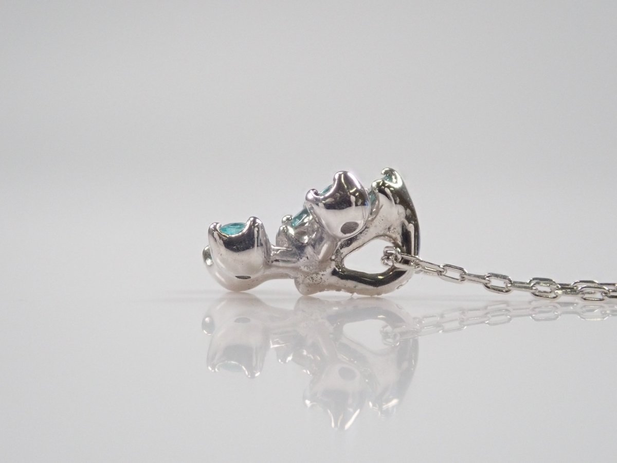 K18WGパライバトルマリン0.08ct ペンダント(ネックレス) - カラッツSTORE