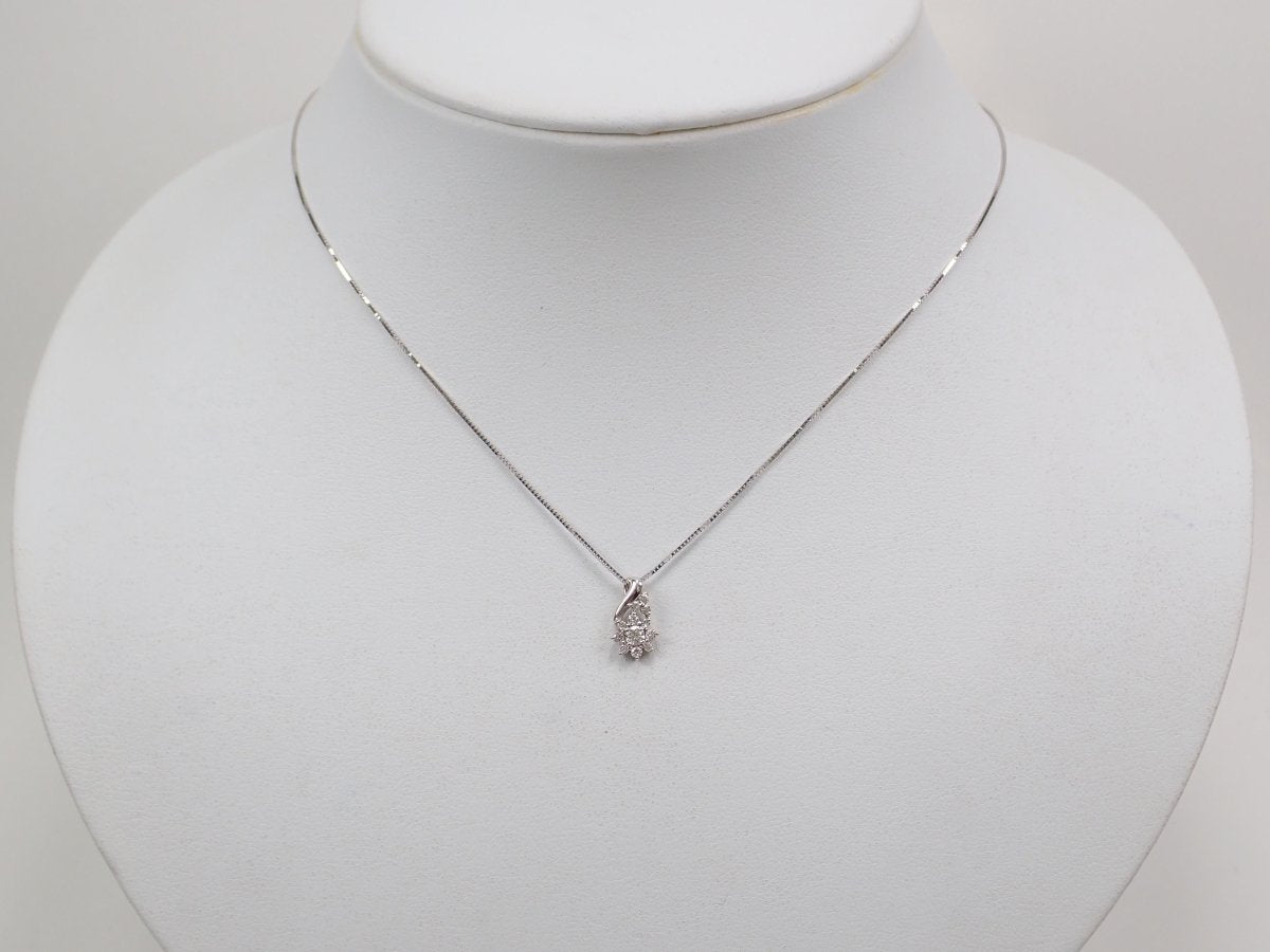 K18WGダイヤモンド0.20ct ペンダント(ネックレス) - カラッツSTORE