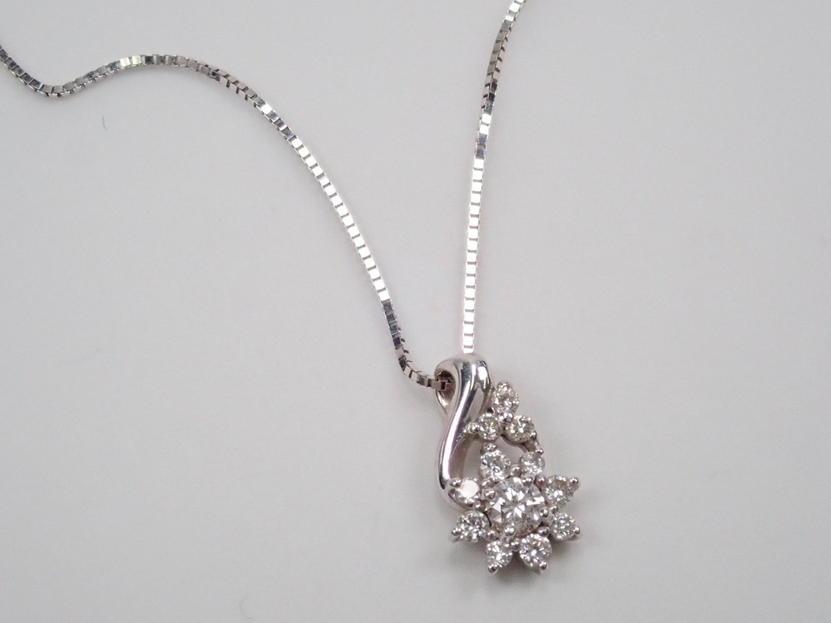 K18WGダイヤモンド0.20ct ペンダント(ネックレス) - カラッツSTORE