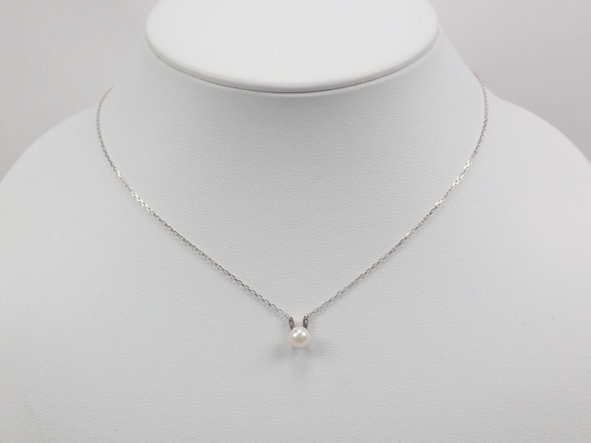 K18WGアコヤ真珠(アコヤパール)約5.2mm ペンダント(ネックレス) - カラッツSTORE