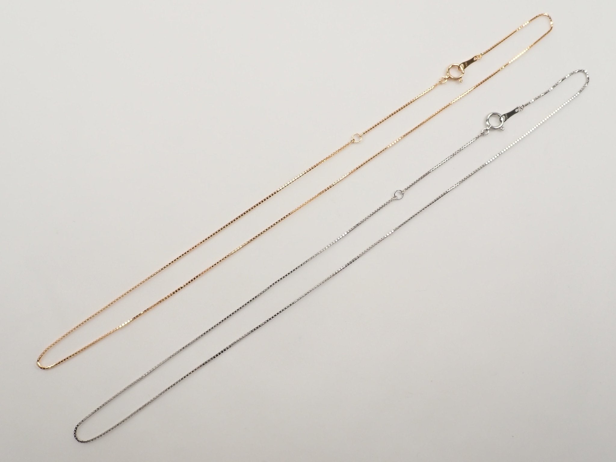 Pt850 プラチナ ベネチアンチェーン 0.8mm - KARATZ STORE|カラッツSTORE