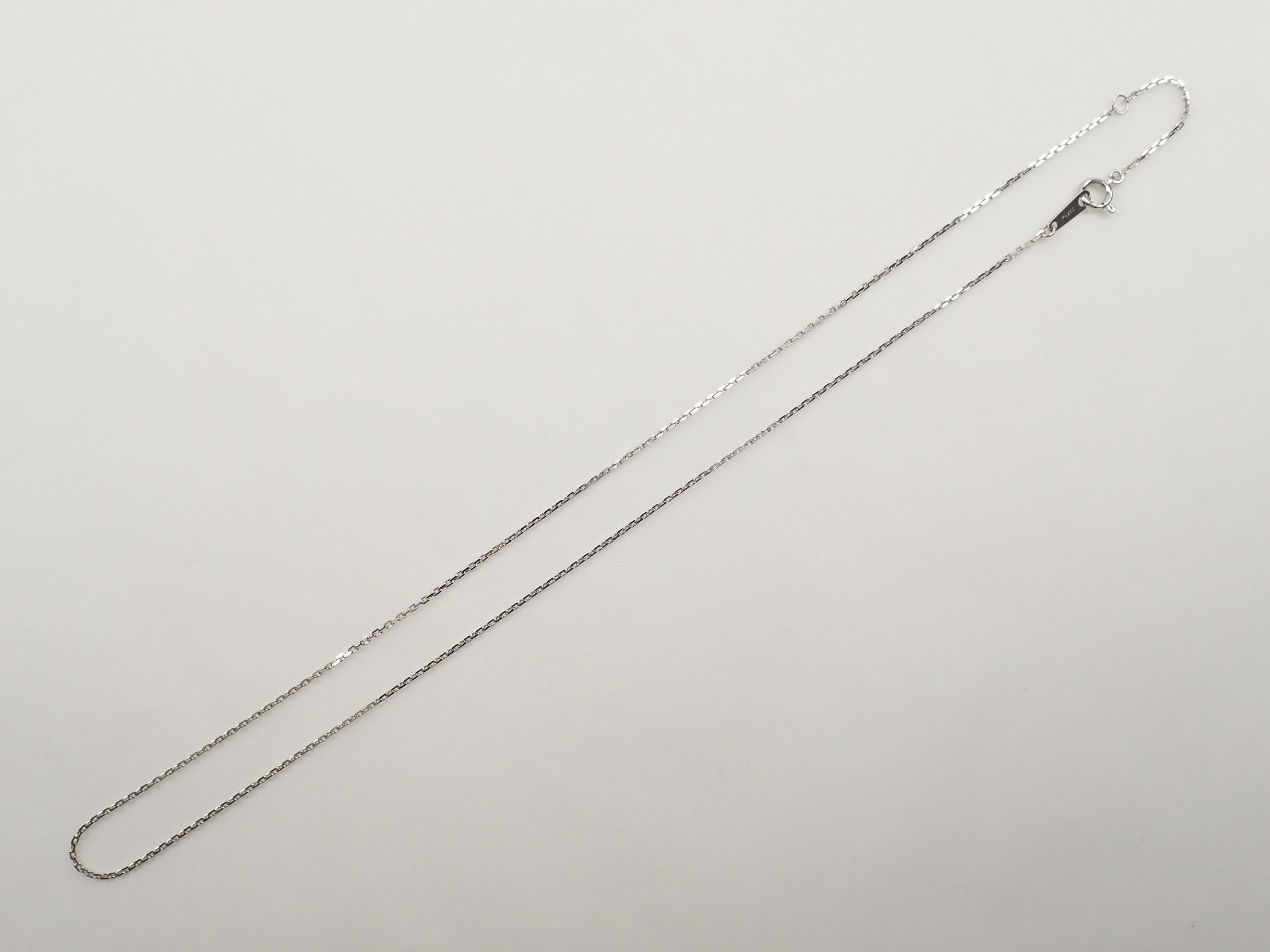 Pt850 プラチナ 小豆チェーン (アズキ) 0.9mm - KARATZ STORE|カラッツSTORE