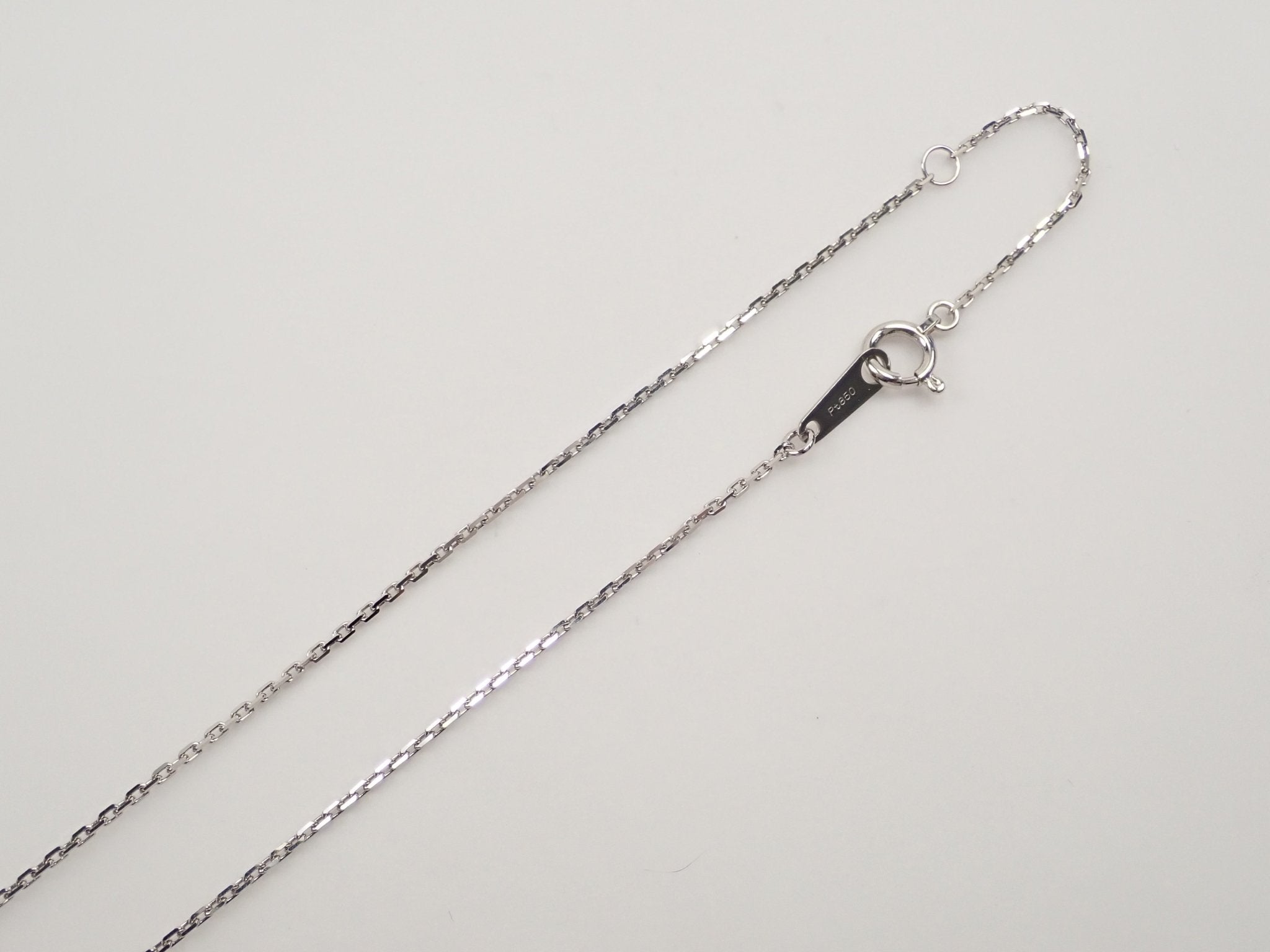 Pt850 プラチナ 小豆チェーン (アズキ) 0.9mm - KARATZ STORE|カラッツSTORE