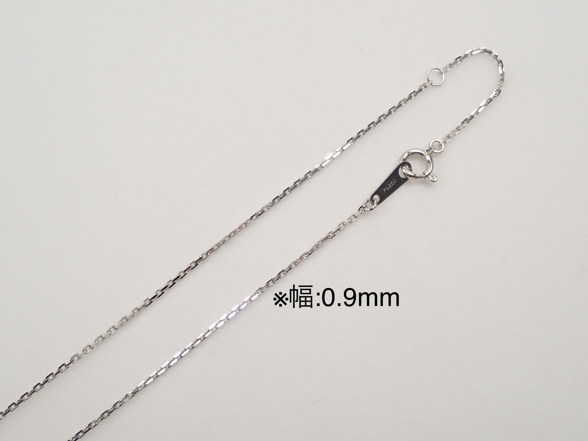 Pt850 プラチナ 小豆チェーン (アズキ) 1.1mm - KARATZ STORE|カラッツSTORE