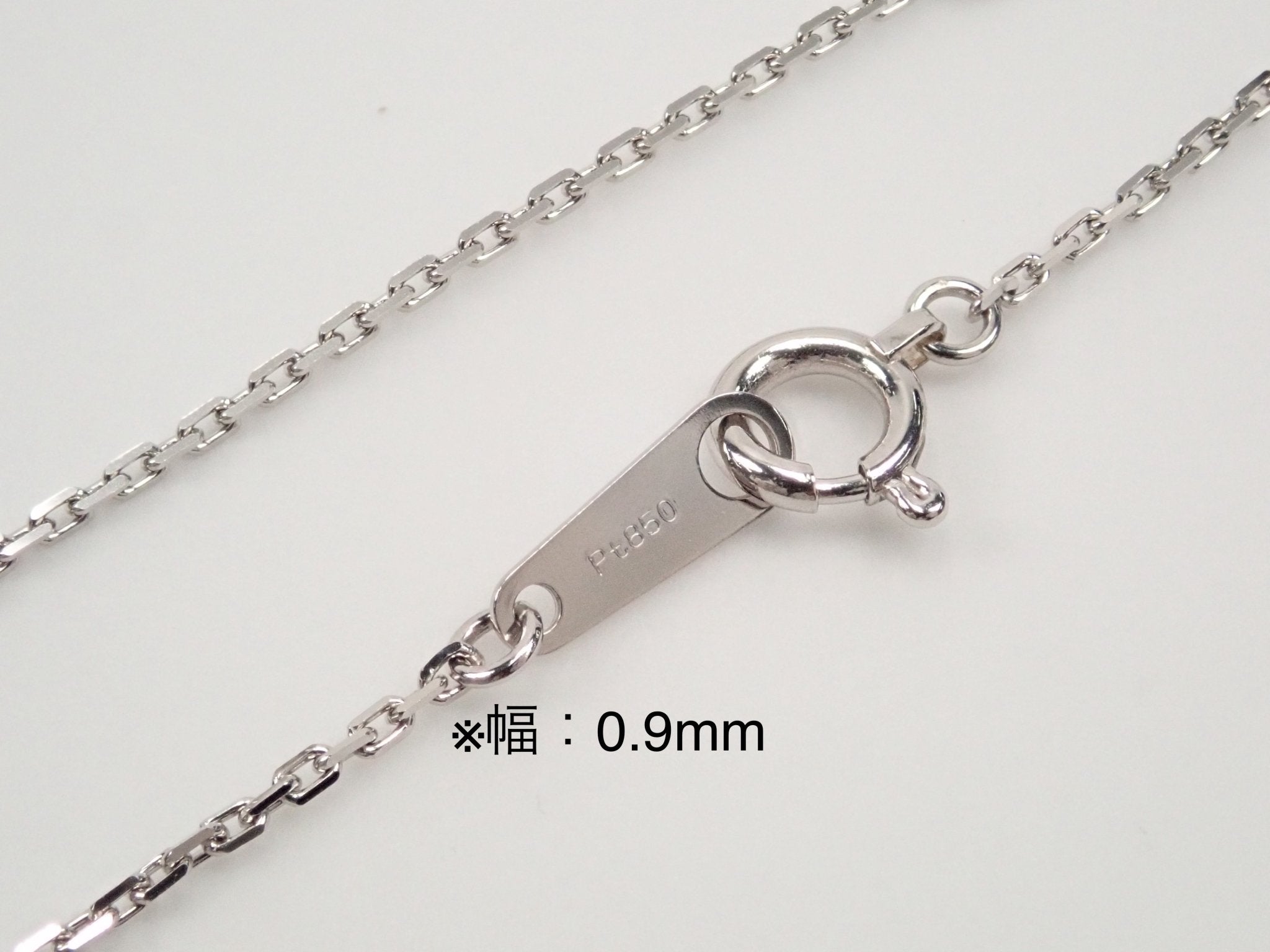Pt850 プラチナ 小豆チェーン (アズキ) 1.1mm - KARATZ STORE|カラッツSTORE