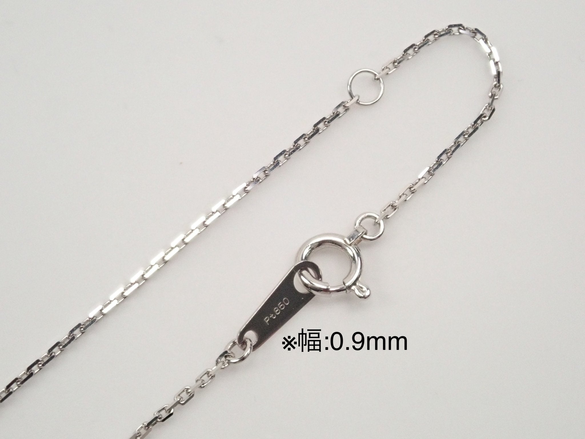 Pt850 プラチナ 小豆チェーン (アズキ) 1.4mm - KARATZ STORE|カラッツSTORE