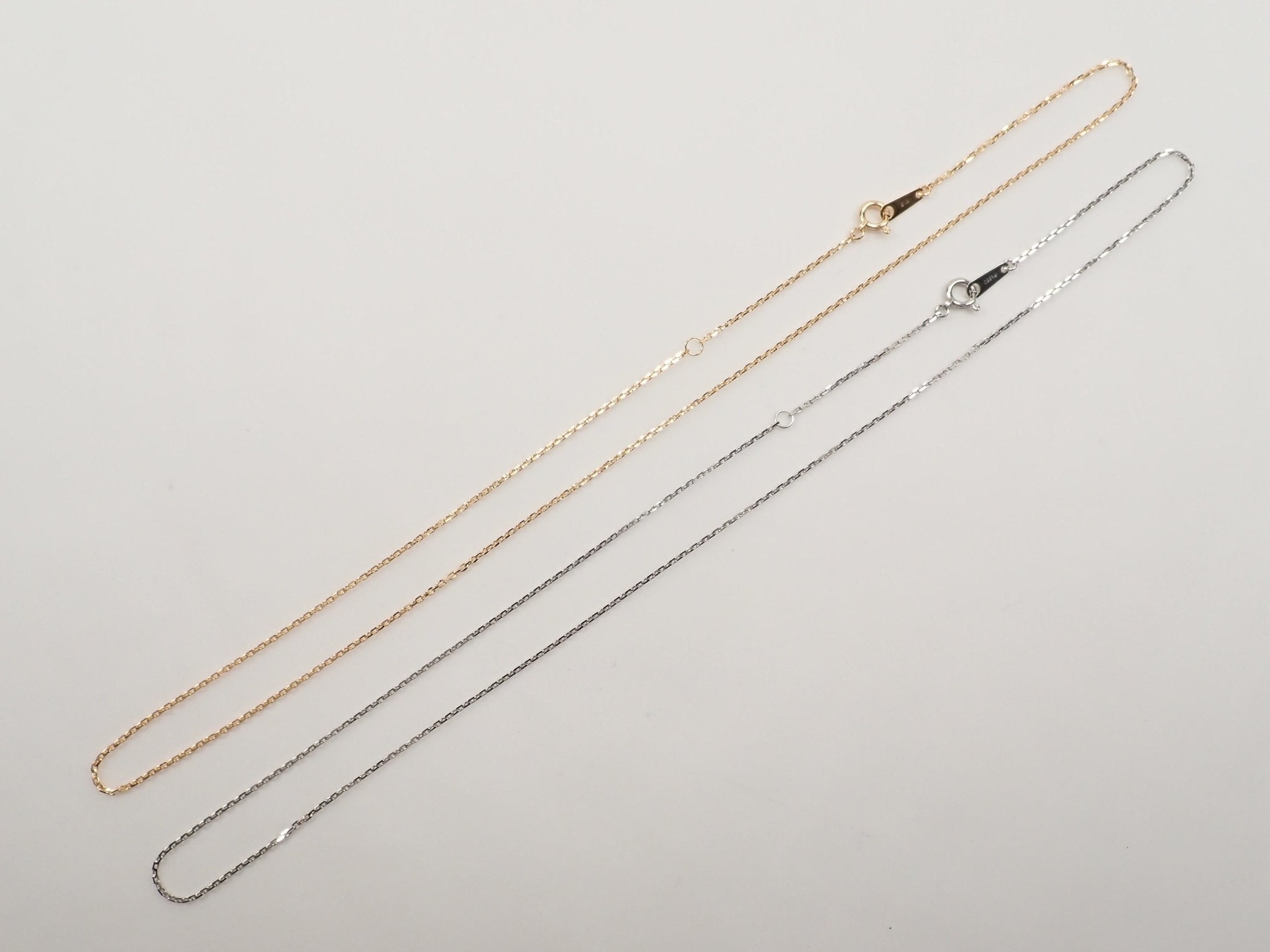 Pt850 プラチナ 小豆チェーン (アズキ) 1.4mm - KARATZ STORE|カラッツSTORE