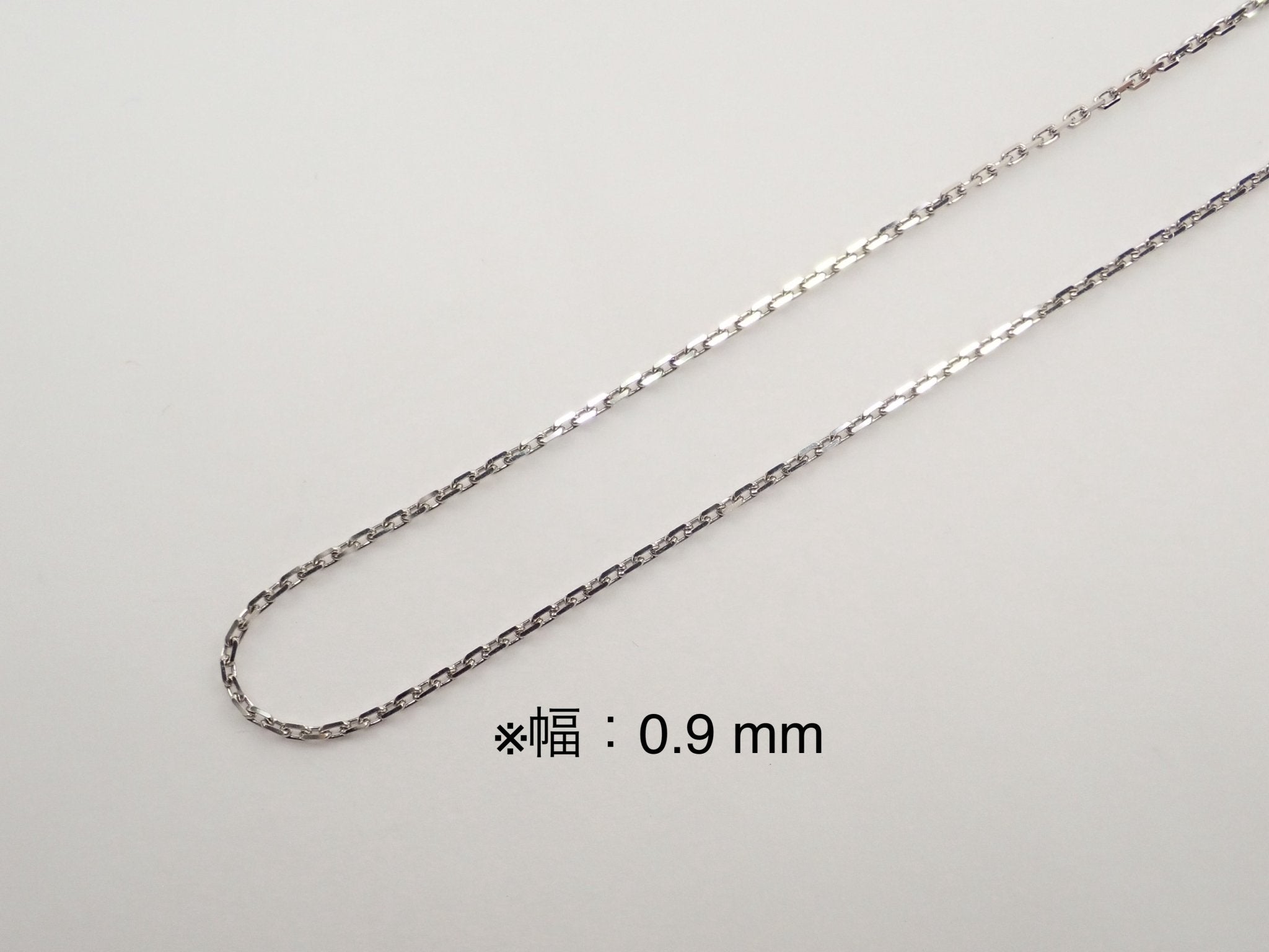 Pt850 プラチナ 小豆チェーン (アズキ) 1.4mm - KARATZ STORE|カラッツSTORE