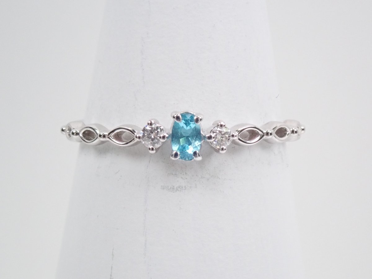 Pt900ブラジル産パライバトルマリン0.08ct リング