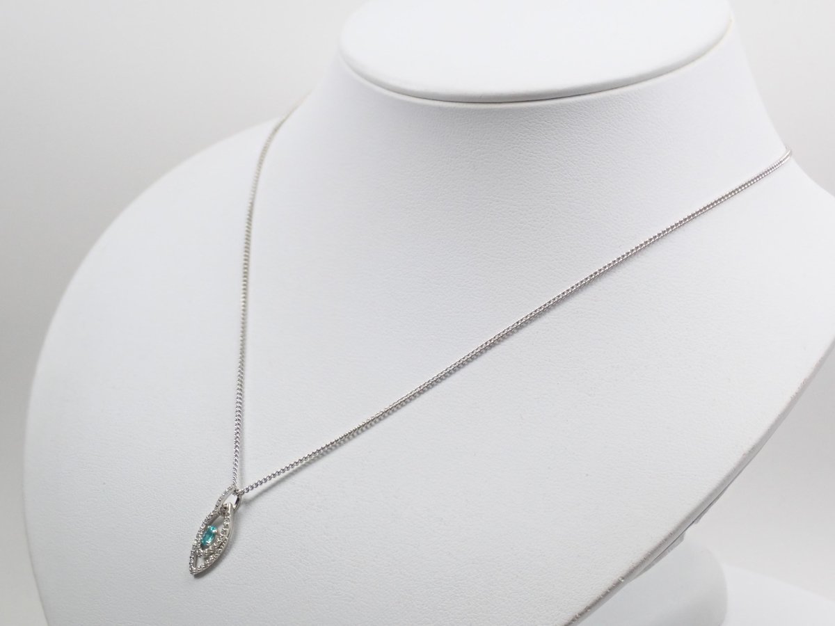 Pt900ブラジル産パライバトルマリン0.10ct ペンダントトップ(ネックレストップ) - カラッツSTORE