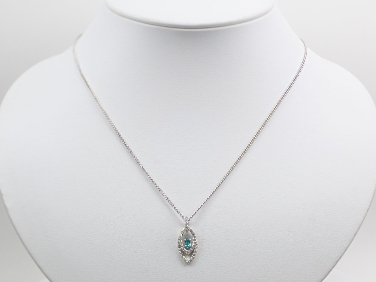 Pt900ブラジル産パライバトルマリン0.10ct ペンダントトップ(ネックレストップ) - カラッツSTORE