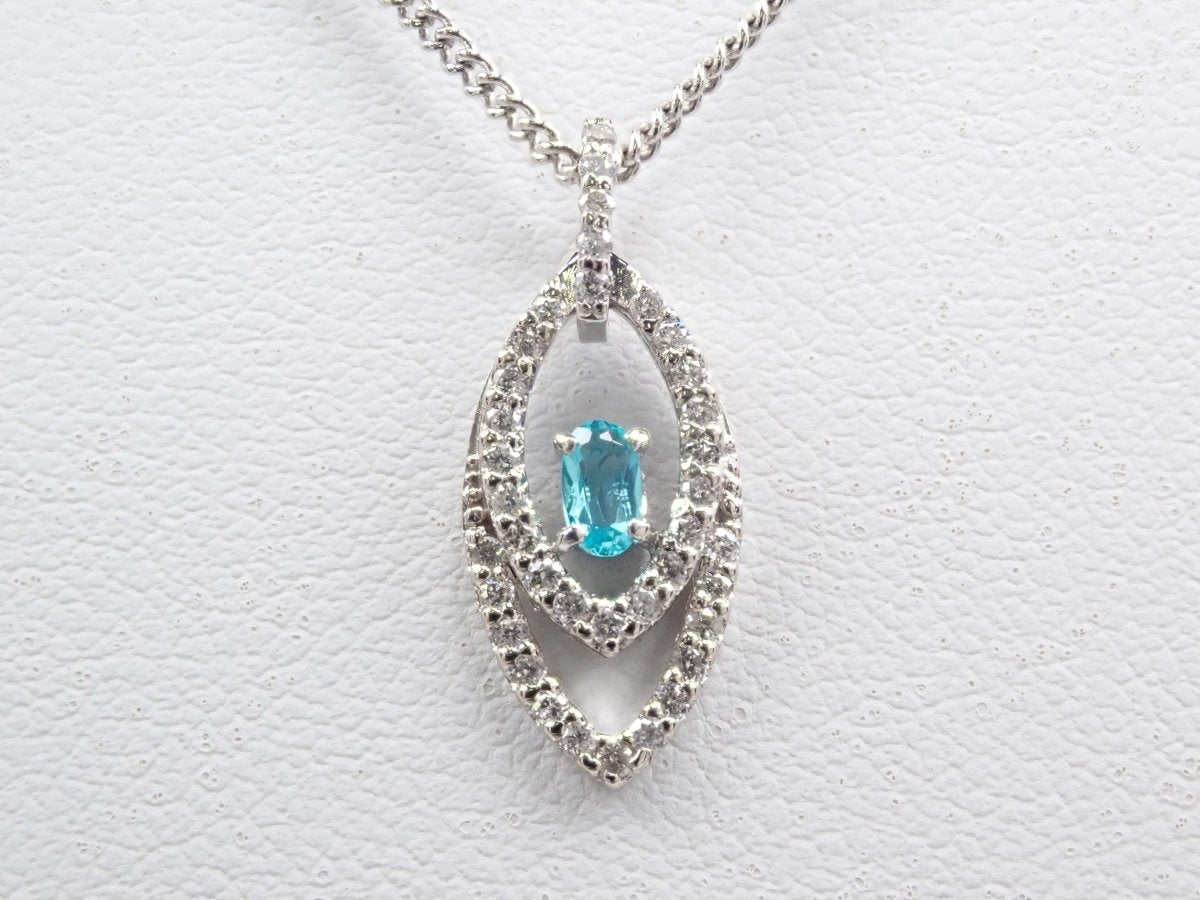 Pt900ブラジル産パライバトルマリン0.10ct ペンダントトップ(ネックレストップ) - カラッツSTORE