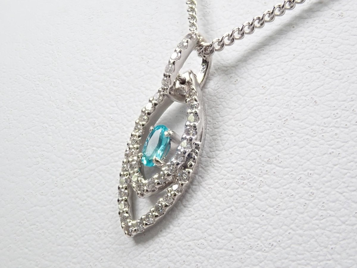 Pt900ブラジル産パライバトルマリン0.10ct ペンダントトップ(ネックレストップ) - カラッツSTORE