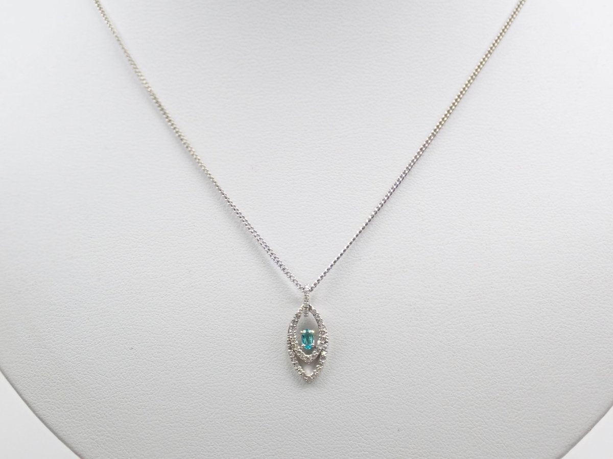 Pt900ブラジル産パライバトルマリン0.10ct ペンダントトップ(ネックレストップ) - カラッツSTORE