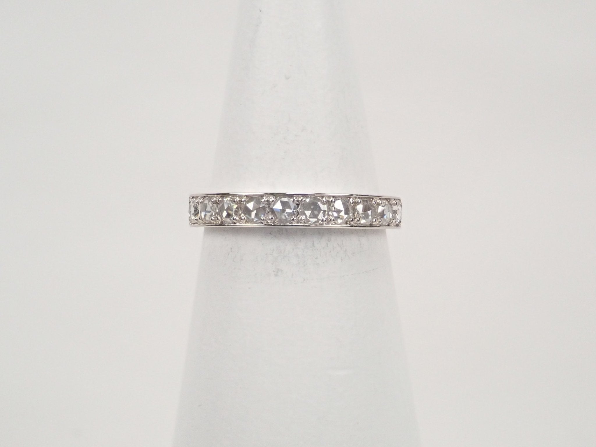 Pt900ローズカットダイヤモンド0.30ct ハーフエタニティリング - KARATZ STORE|カラッツSTORE