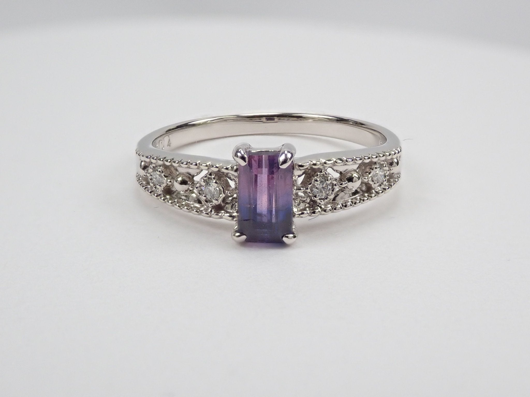 Pt900バイカラーサファイア0.634ct リング - KARATZ STORE|カラッツSTORE