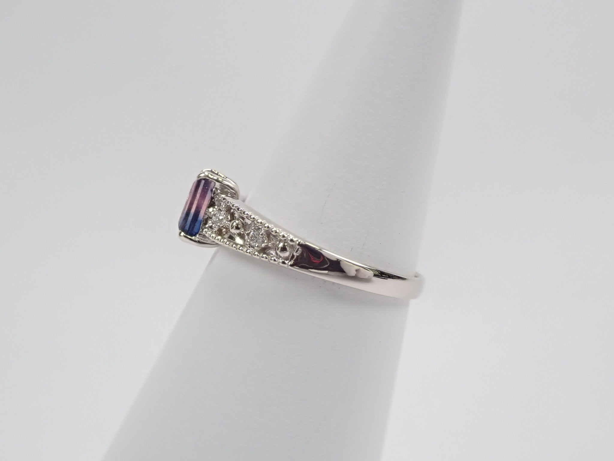 Pt900バイカラーサファイア0.634ct リング - KARATZ STORE|カラッツSTORE