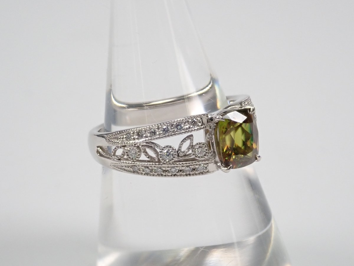 【カラフリ】Pt900スフェーン1.02ct リング - カラッツSTORE