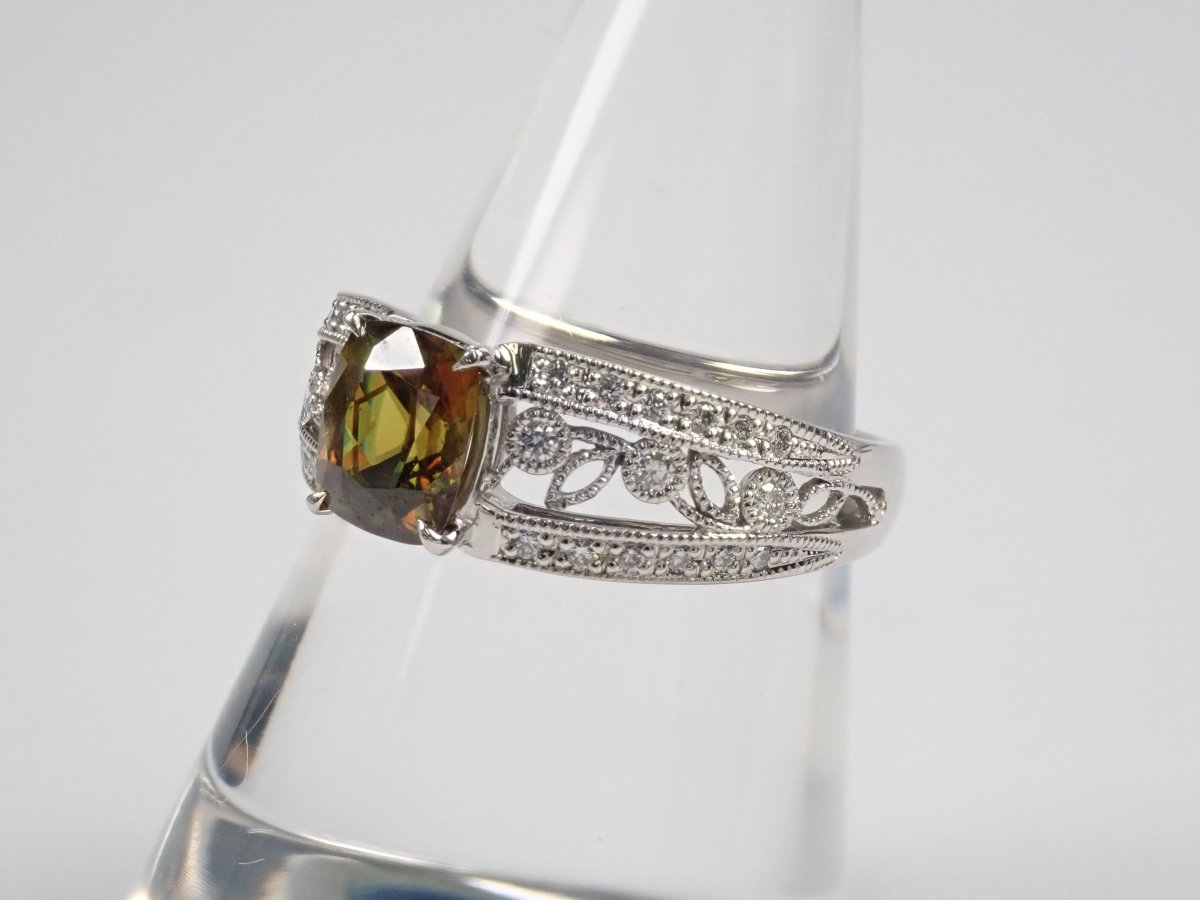 【カラフリ】Pt900スフェーン1.02ct リング - カラッツSTORE