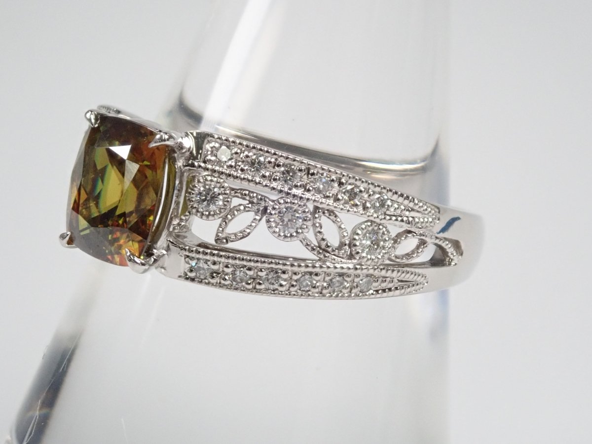 【カラフリ】Pt900スフェーン1.02ct リング - カラッツSTORE