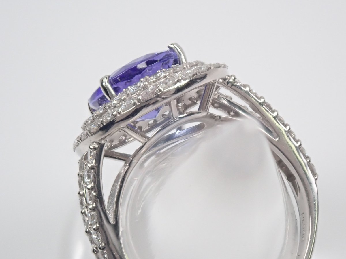 【カラフリ】Pt900タンザナイト4.093ct・ダイヤモンドリング - カラッツSTORE